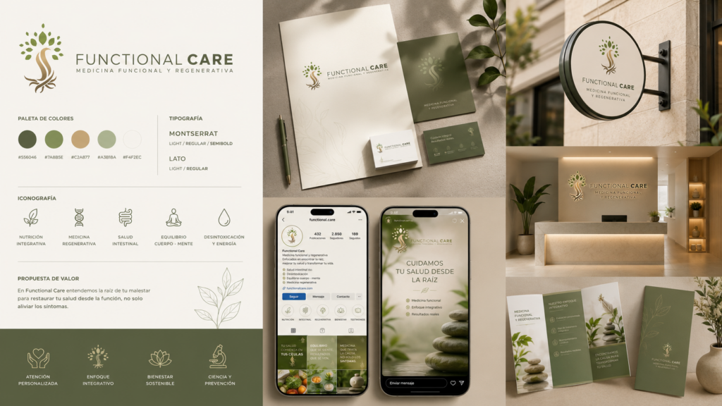 Desarrollo de marca para Functional Care - Valiente Digital Manizales